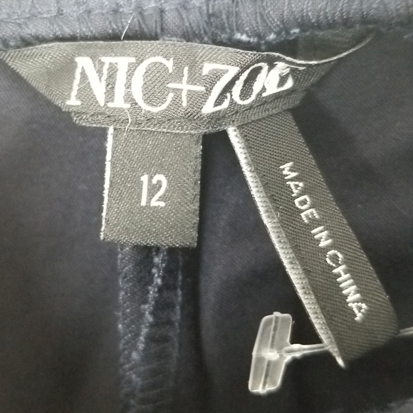 Nick & Zoe Womens Midnight Blue Perfect Pant Side Zip Ankle Size 12 Stretch - Picture 6 of 9